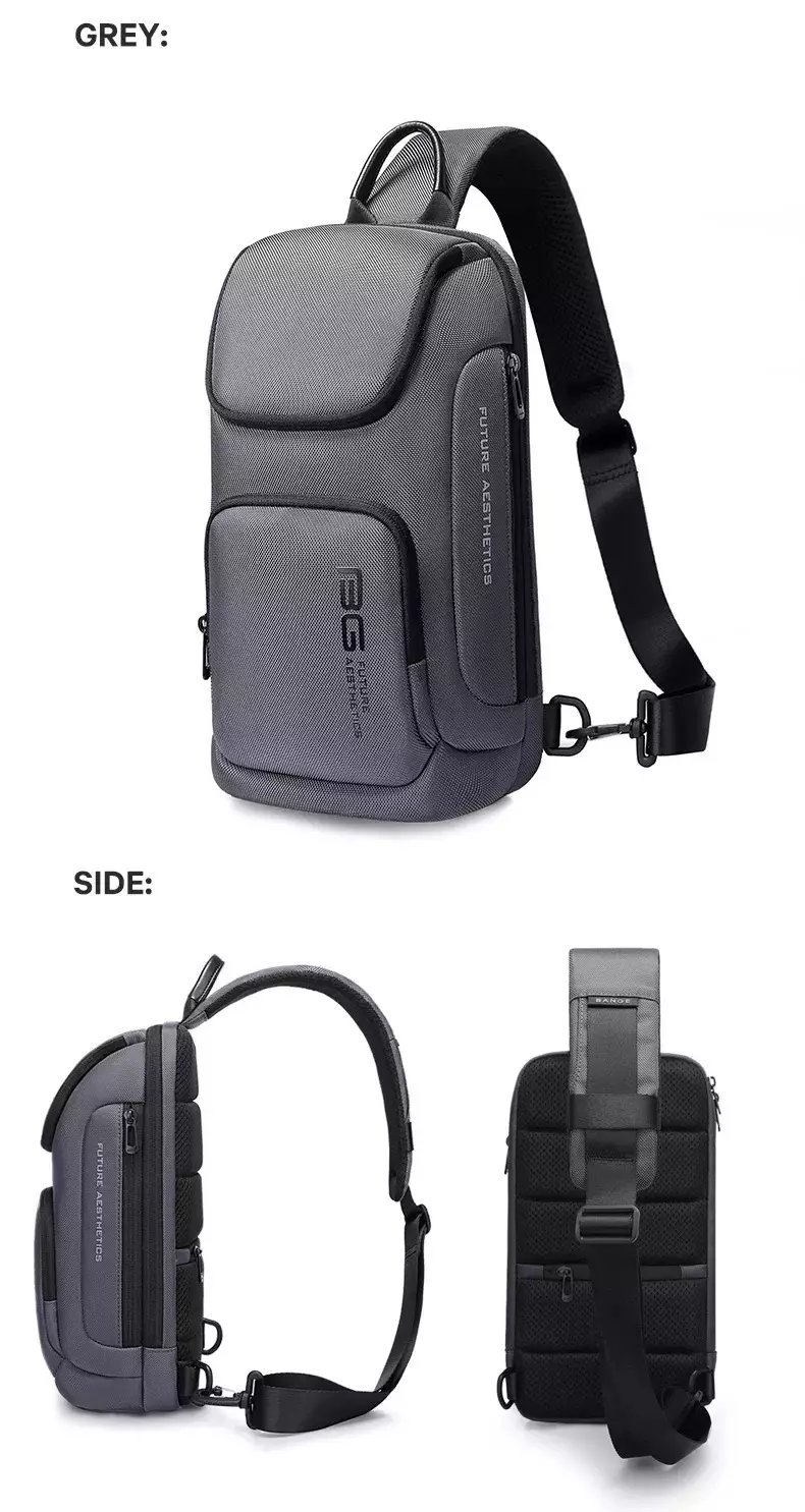 Bange BG7565 Tas Selempang Sling Bag Pria - GREY