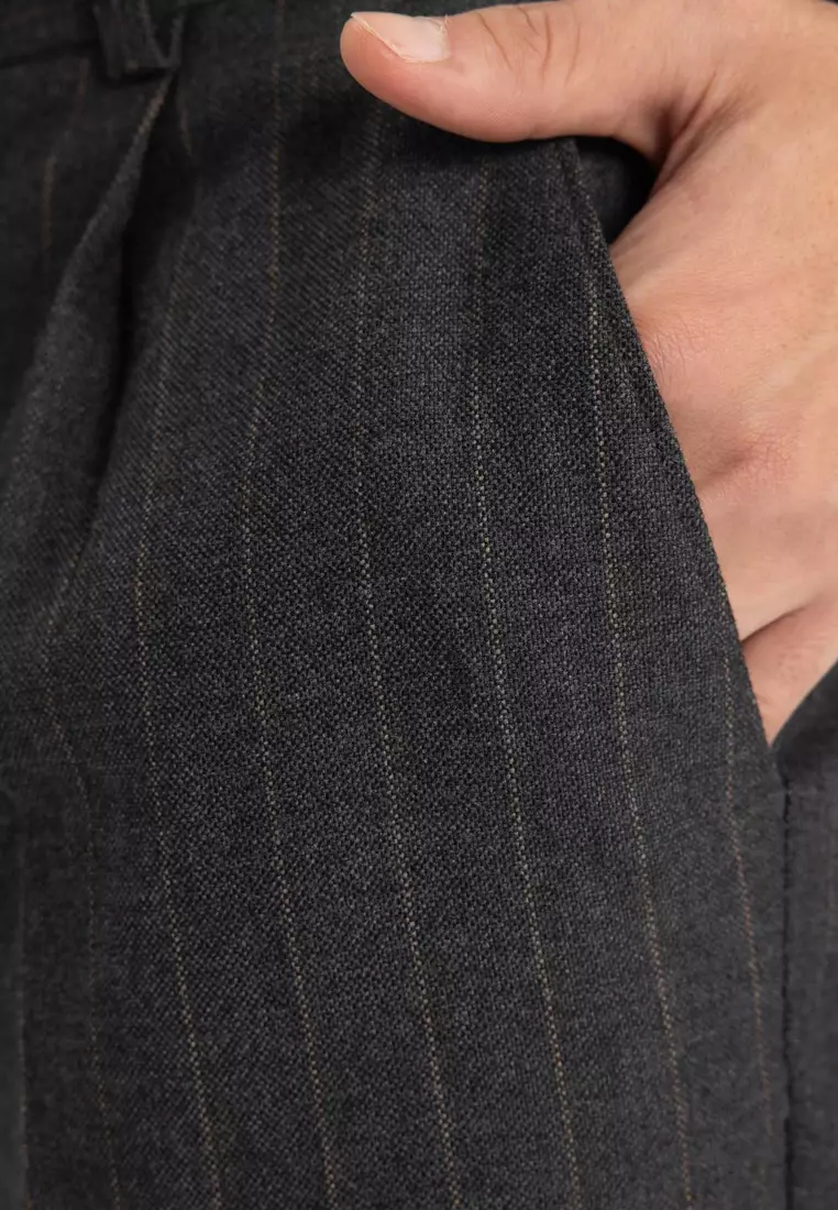 Pinstripe Suit Trousers