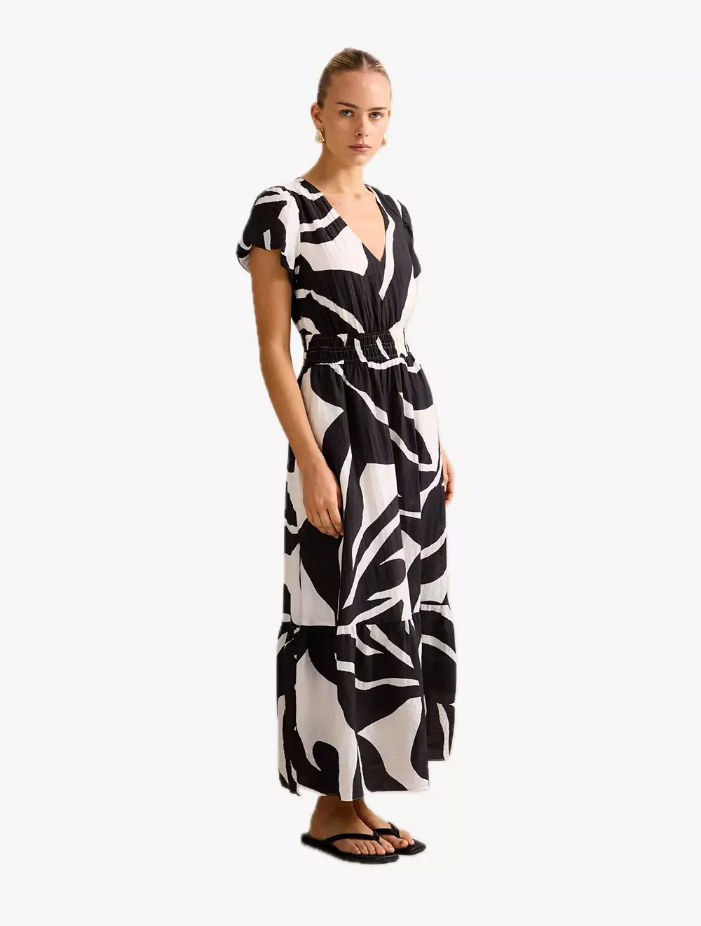 Mara Puff Sleeve Midi Dress