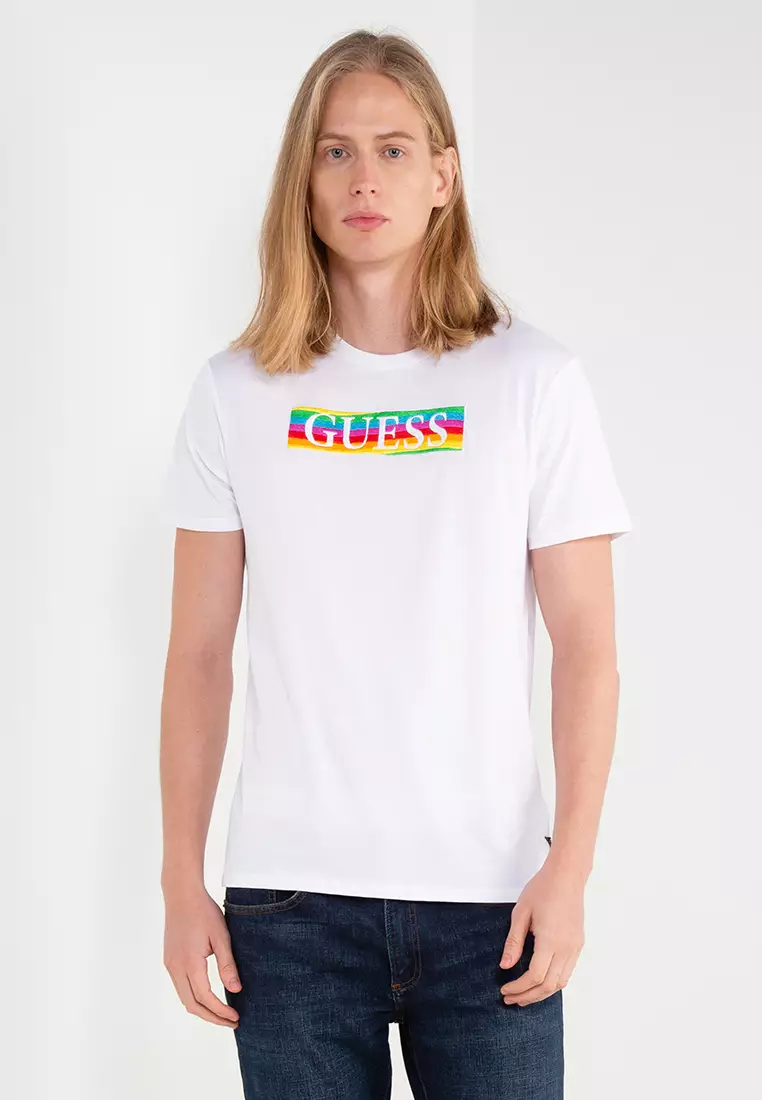 Buy Guess Eco Pride Wave Logo T Shirt 2024 Online ZALORA Philippines