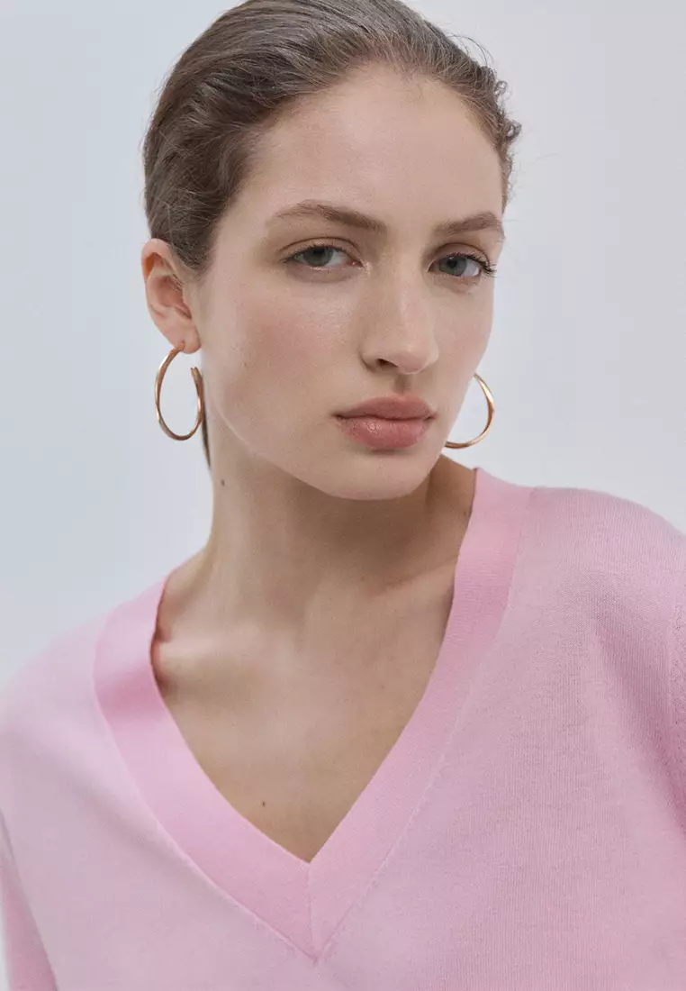 V-Neck Knit Sweater