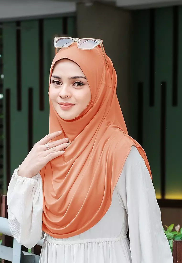 HIJAB INSTAN FATHIA - ORANGE