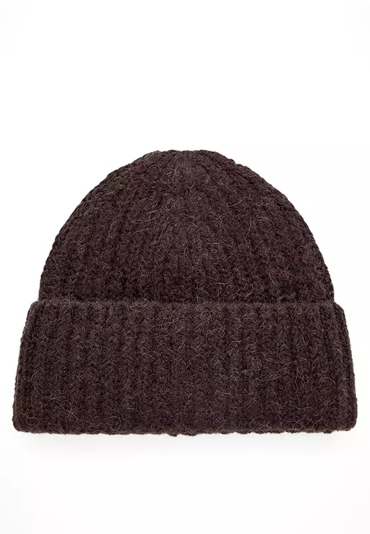 Ribbed Alpaca-Blend Beanie