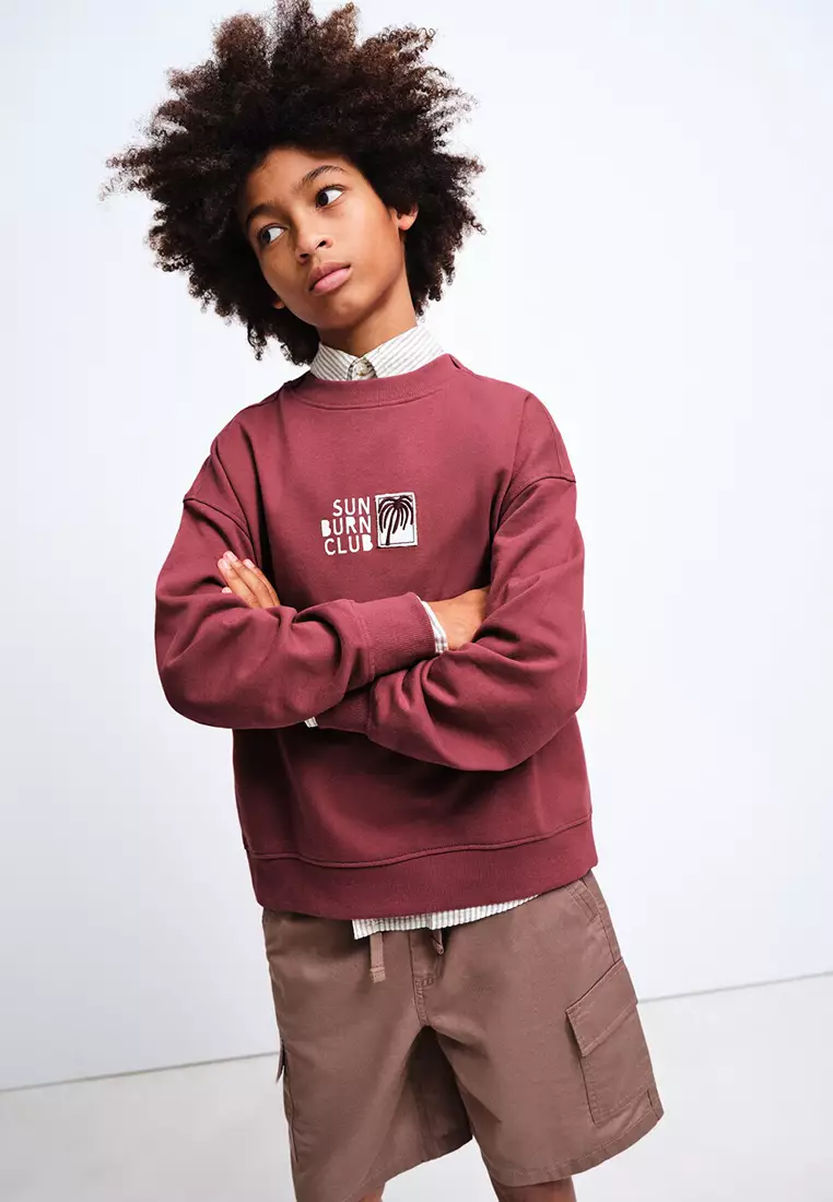 寬鬆印花棉質衛衣