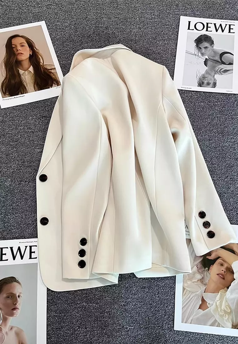 2025 Autumn Korean Style New Loose Straight Jacket CA25102418W