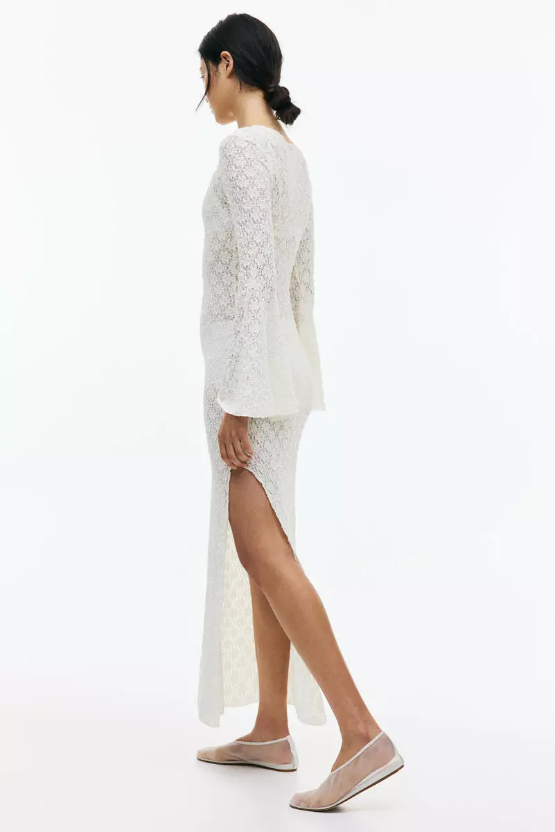 white bodycon dress h&m Salena Pearl Detail Bodycon Midi Dress | White | Graduation main image 1