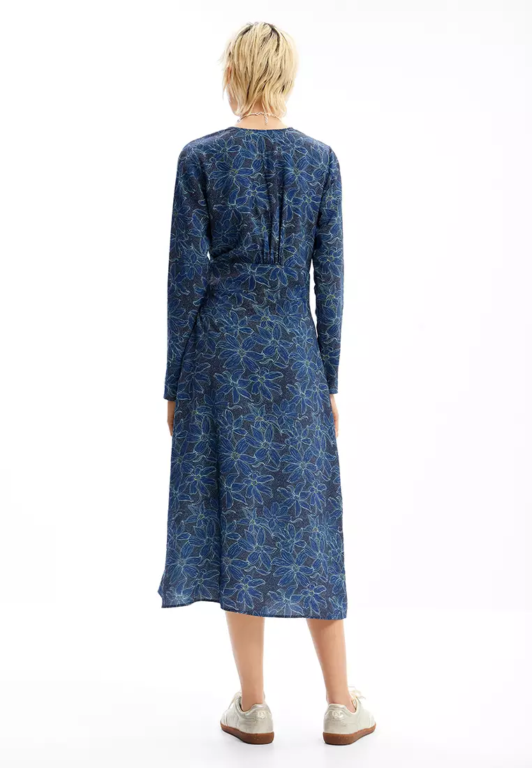 Desigual Woman Floral midi shirt dress.