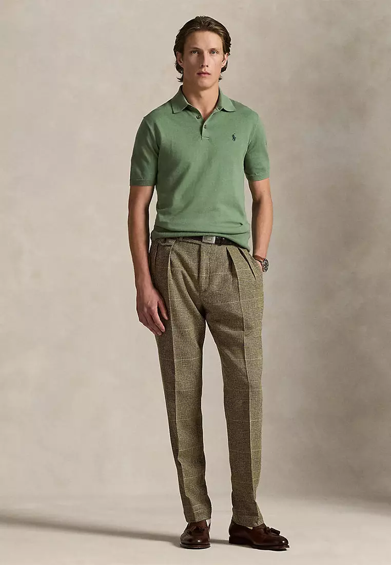 Cotton Polo-Collar Sweater