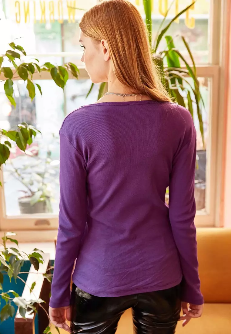 Long Sleeves Camisole Rib Top