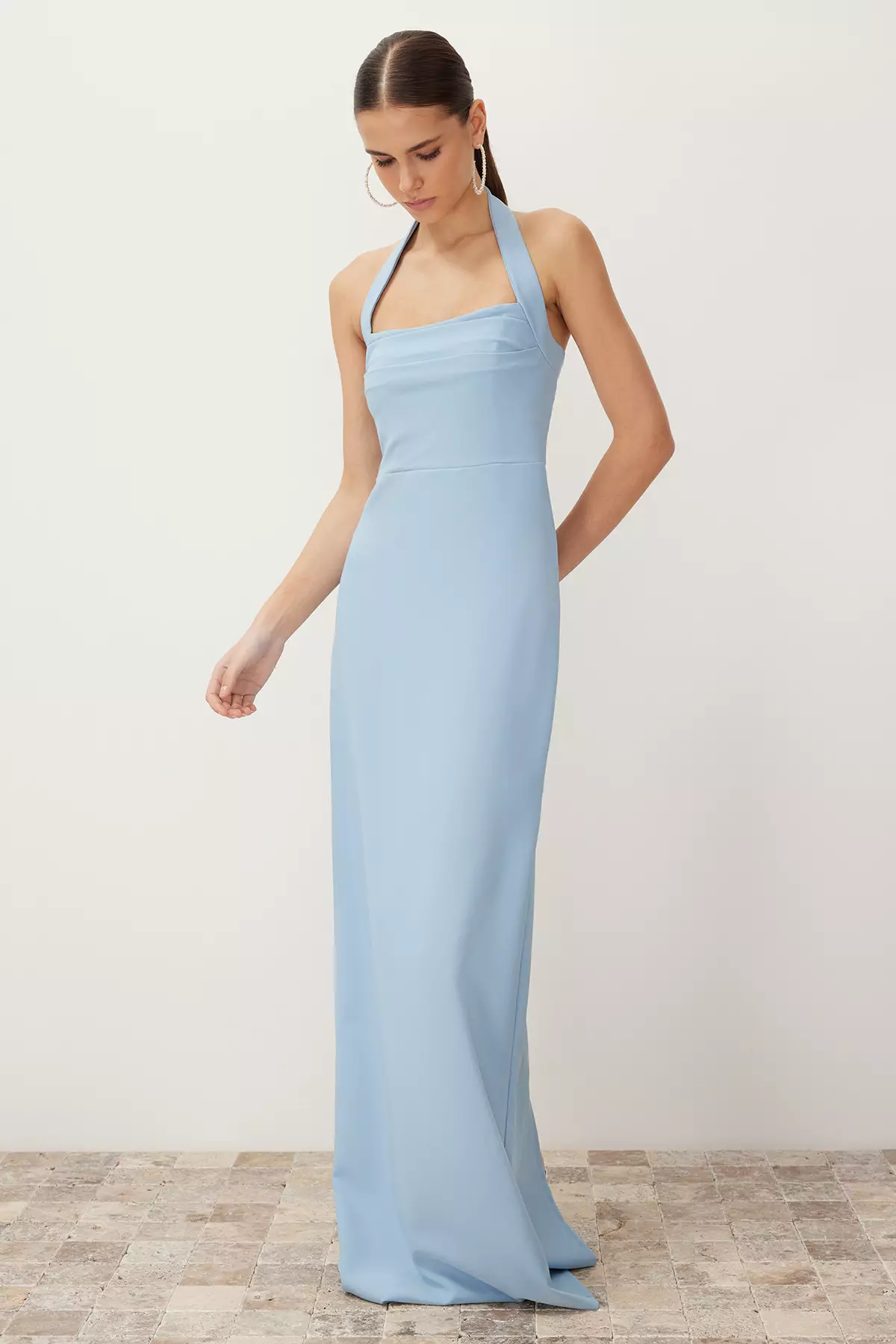 Halter Evening Maxi Dress