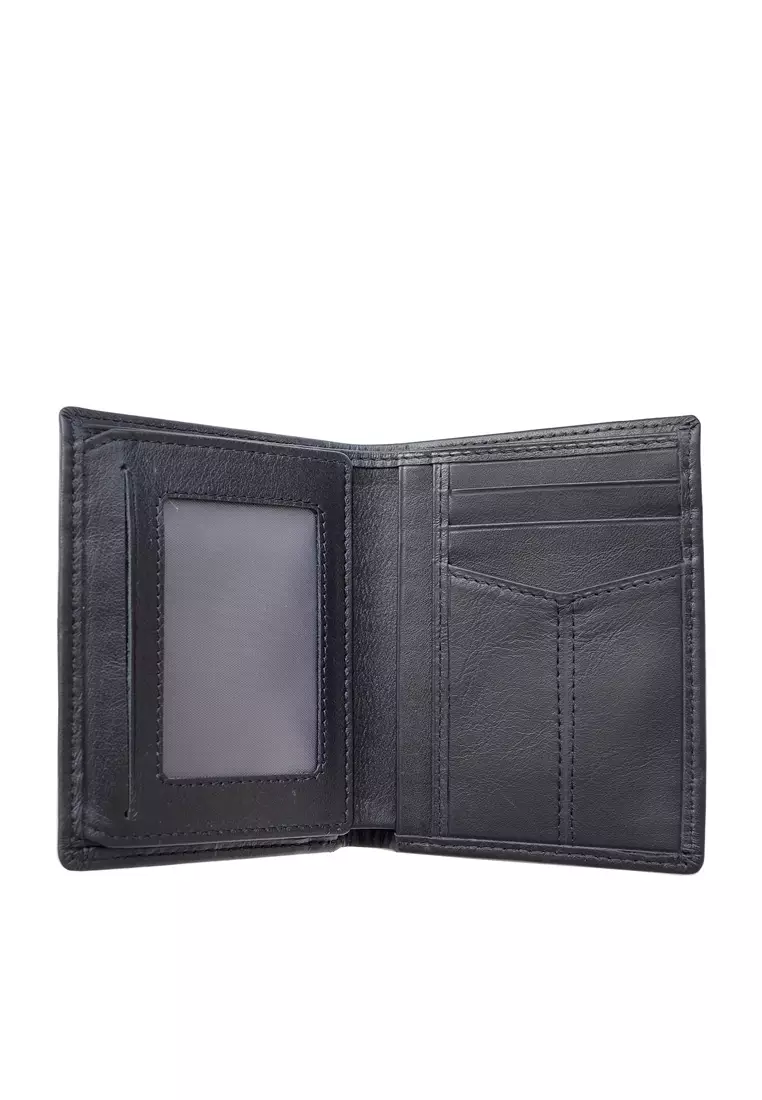 Crocodile 888BY Dompet Bi-fold Wallet Leather Kulit - Hitam