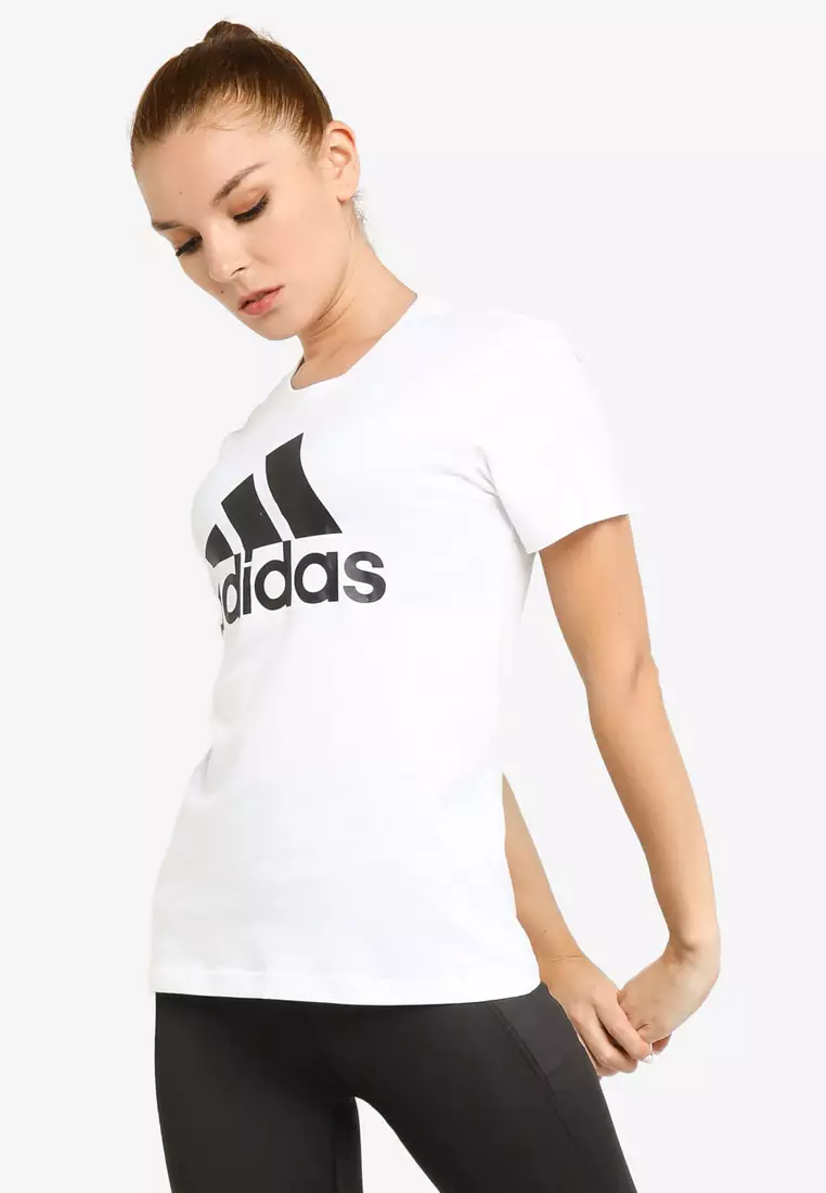 White adidas shirt womens best sale