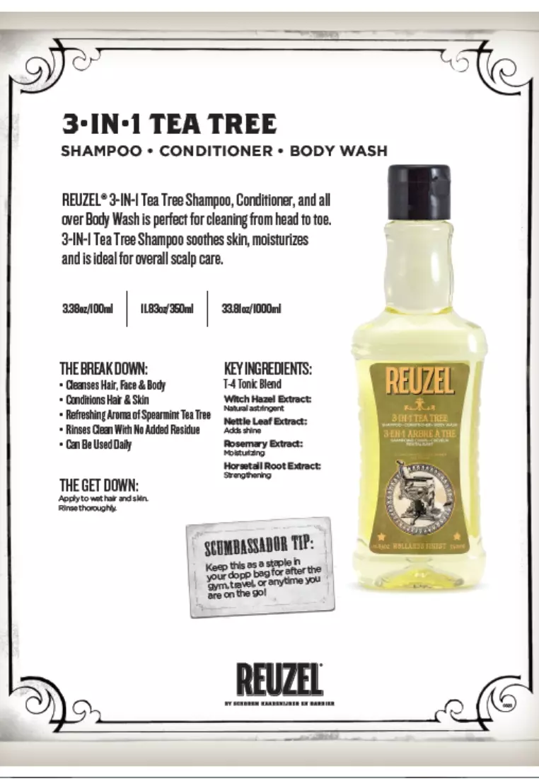 REUZEL 3-in-1 Shampoo - 100ml / 350ml /1000ml