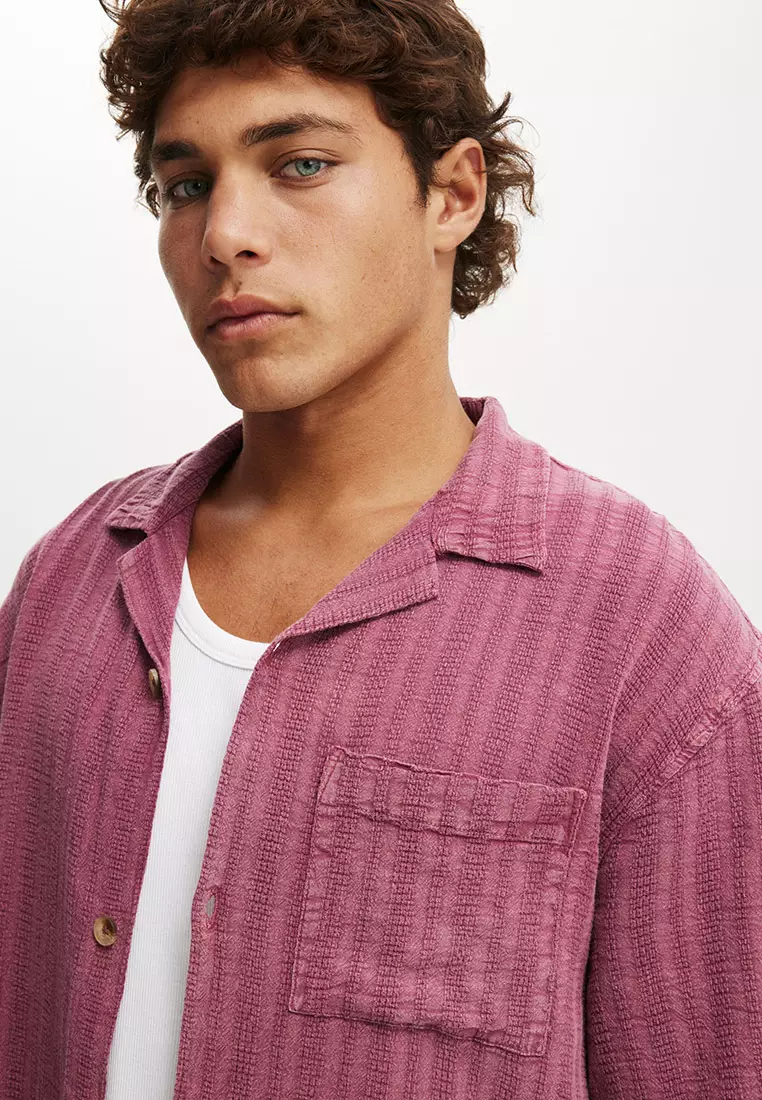 Washed Box Fit Short Sleeve Shirt