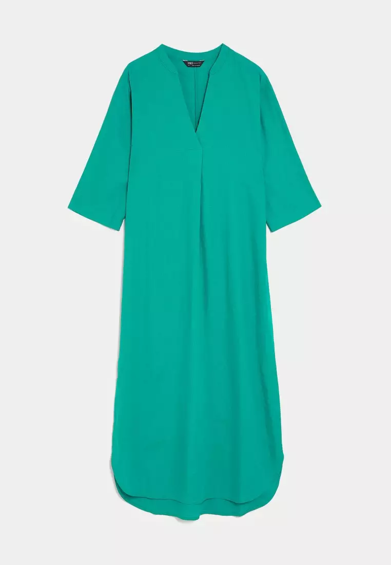 Marks and spencer linen tunic dress best sale