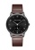 EGLANTINE black and brown EGLANTINE® Paname 40mm Unisex Silver Alloy case Quartz Watch, Black dial on Brown Leather Strap 67155ACF851094GS_1