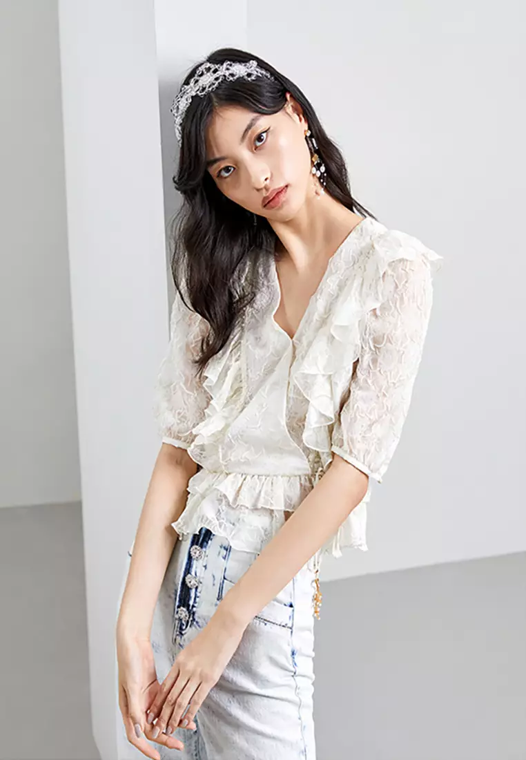 Ruffled Vintage Blouse