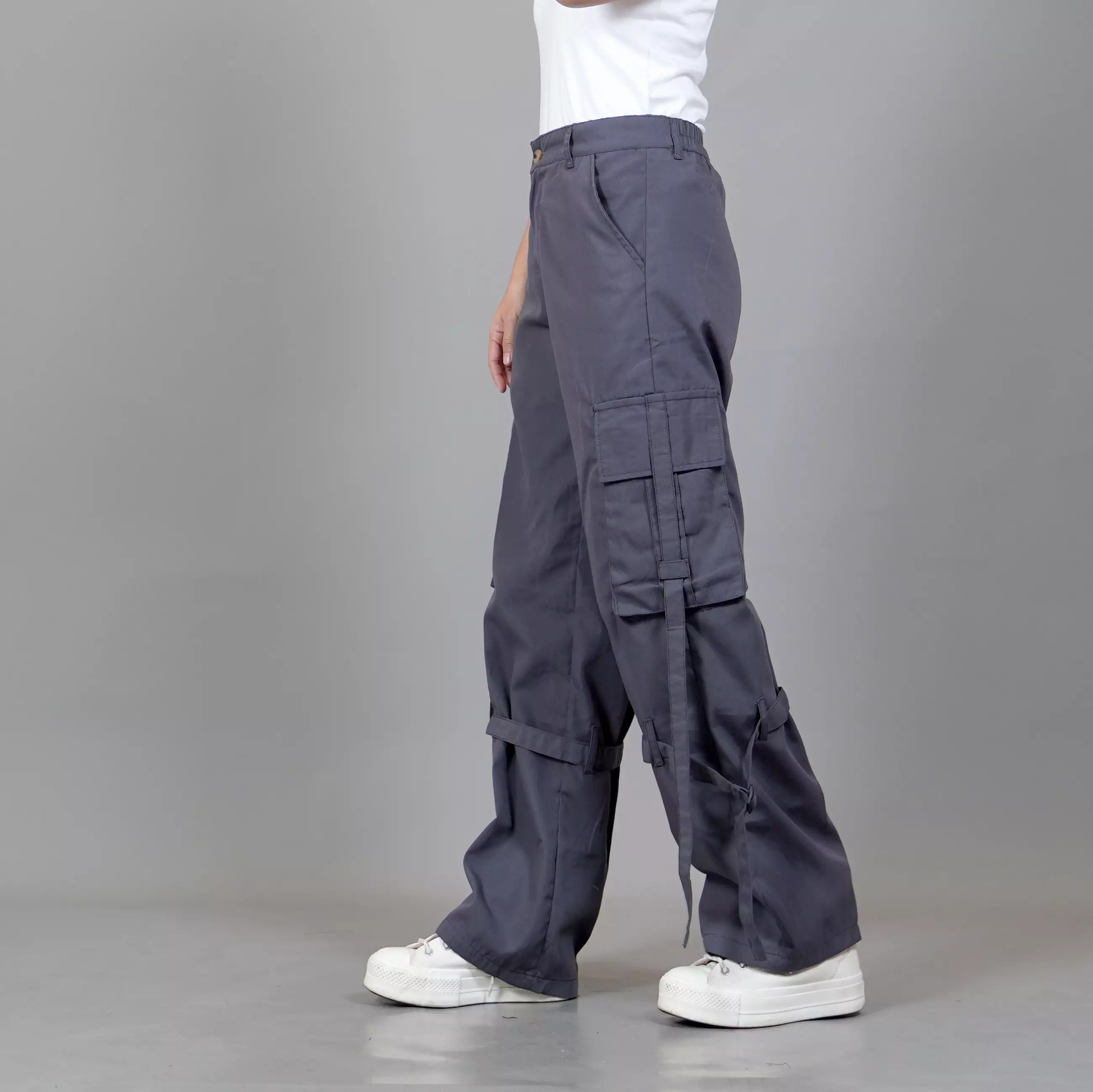 JEAN Celana Cargo Wanita Celana Kargo Wanita Cargo Pants Loose Pants Cargo - ABU TUA