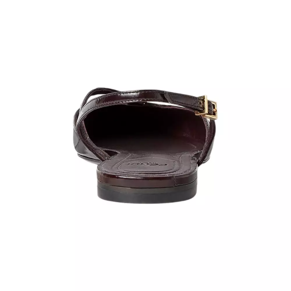 FFold Hagfish Leather Flats Brown