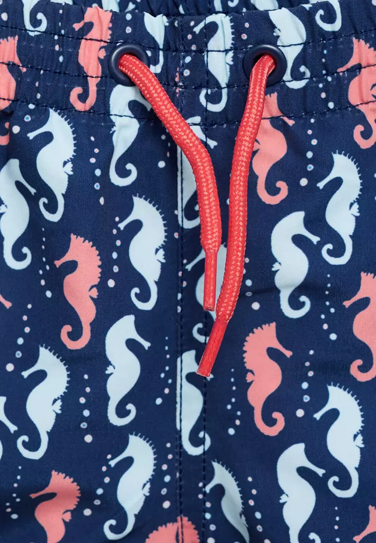 Seahorse-Print Swimsuit