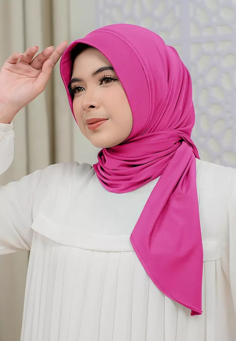 HIJAB INSTAN SOFTPAD AMEENA - HOT PINK