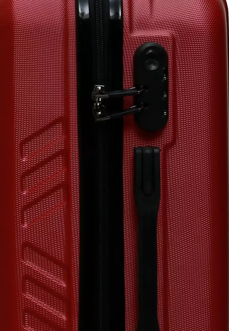 Carlton Koper Unisex Size 20 Inch Suitcase Large Compartment Material ABS+PVC Coated ORIGINAL - Red