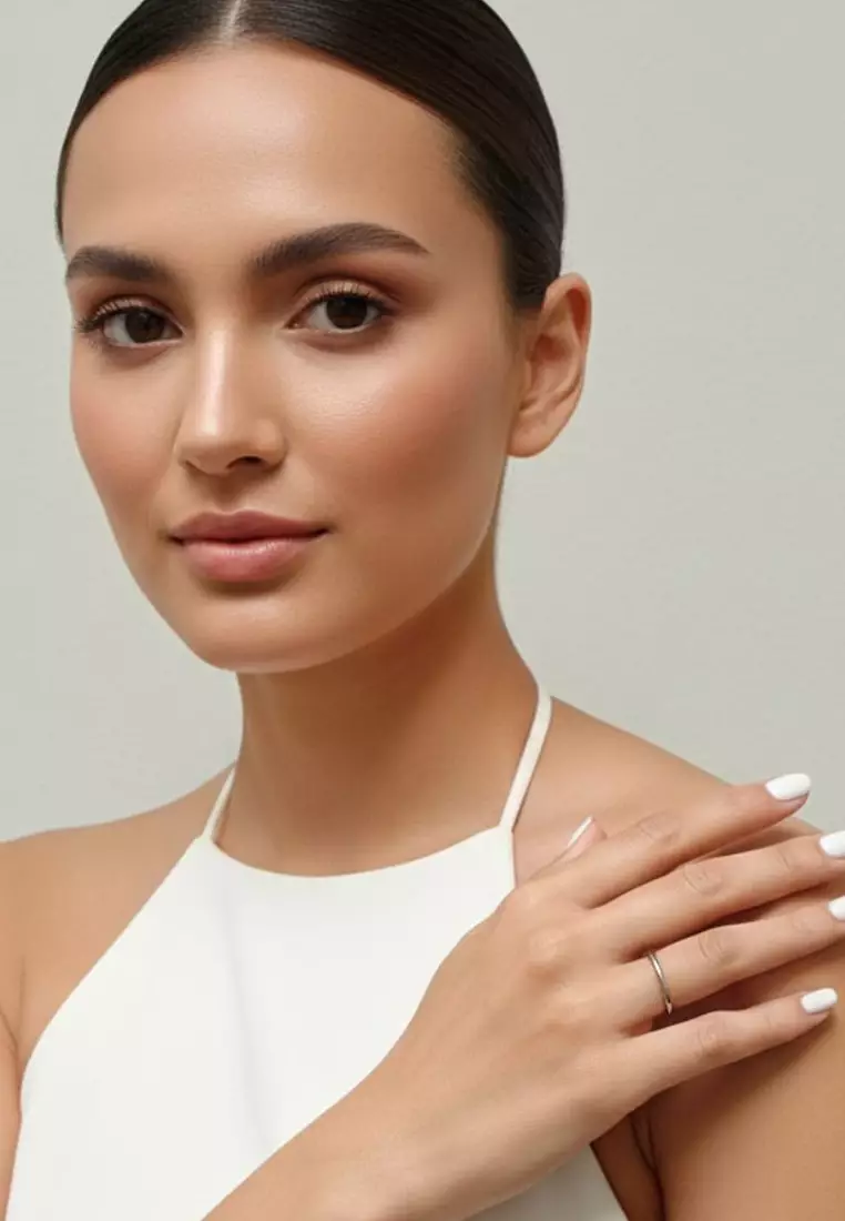 Buy Bullion Gold Rheda Classic Tubular Ring in Silver Online | ZALORA ...