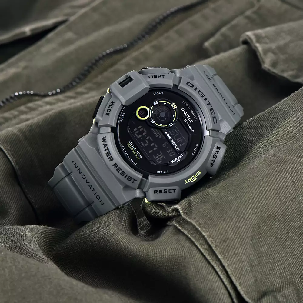 DIGITEC Jam Tangan Digital Pria DG-5028T Water Resist - GY4B Grey