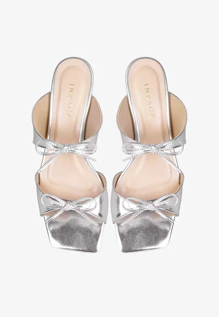 INPACA Reeve Party Block Heels Metallic