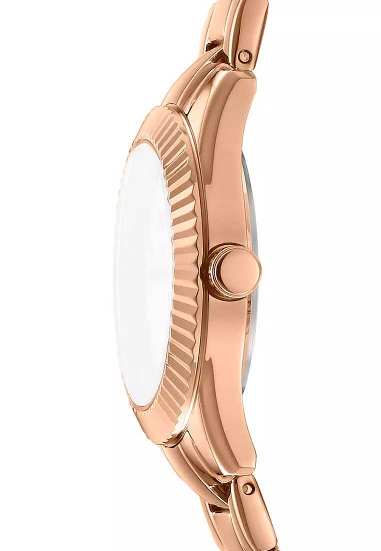 DKNY Chambers Glitz  Rose Gold Stainless Steel Analog Quartz Watch For Women DK1L017M0065