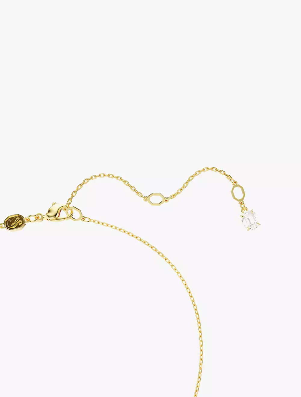 Stilla Pendant, Square Cut, White, Gold-Tone Plated - White