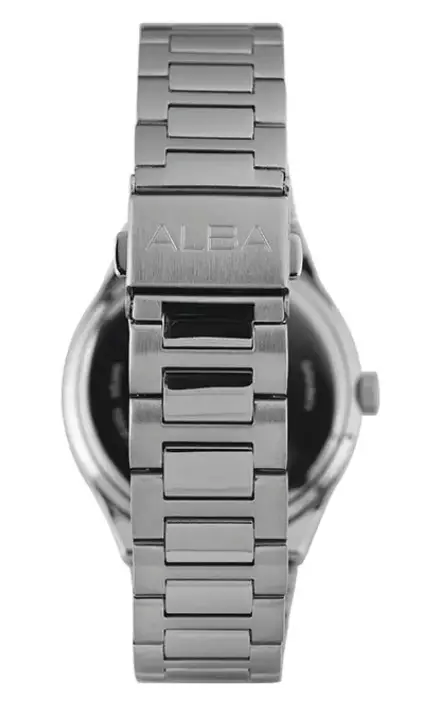 Jam Tangan Pria Alba AS9U61 AS9U61X1 Strap Stainless Steel Silver Color Silver Pattern Dial Quartz Watch Original Garansi Resmi