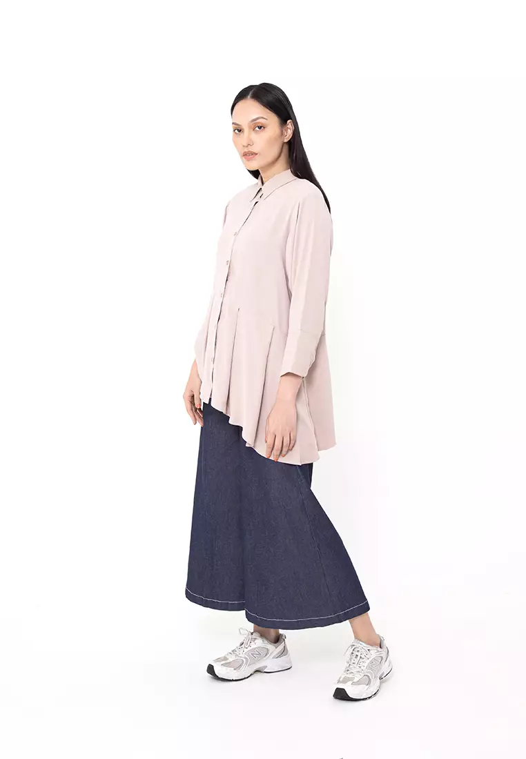 BOWN - Filippa Asymmetric Shirt Oatmeal