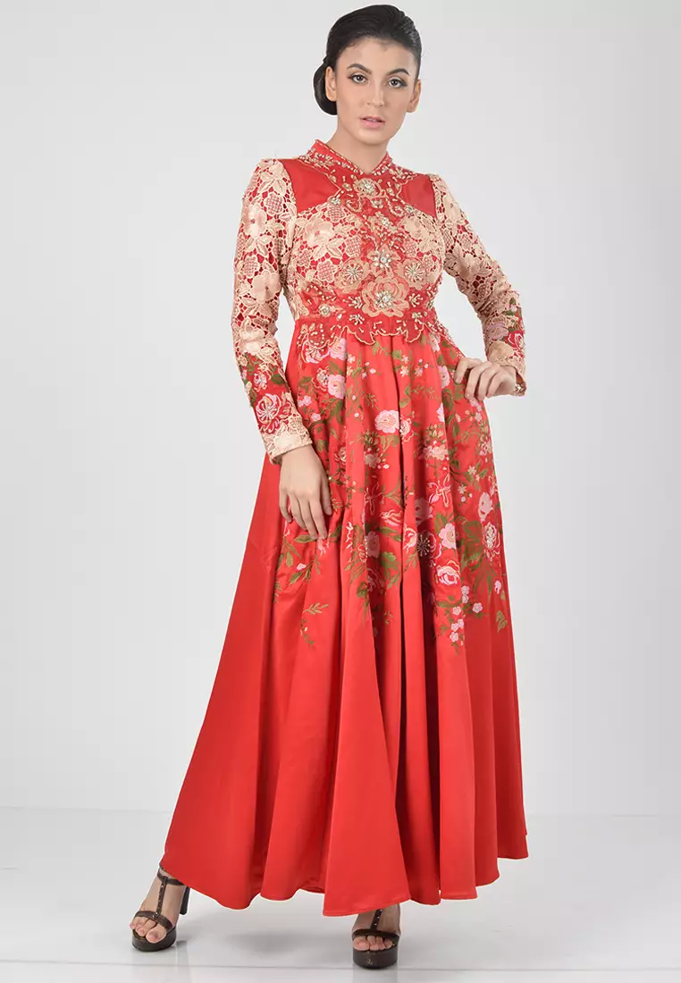 Bibiq Gamis Brokat Satin