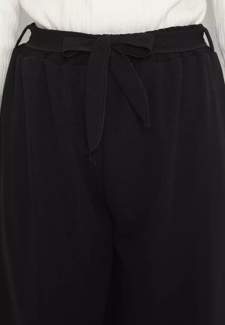 Jual MINEOLA Basic Tie Belt Cotton Culotte Black Original 2024 | ZALORA ...