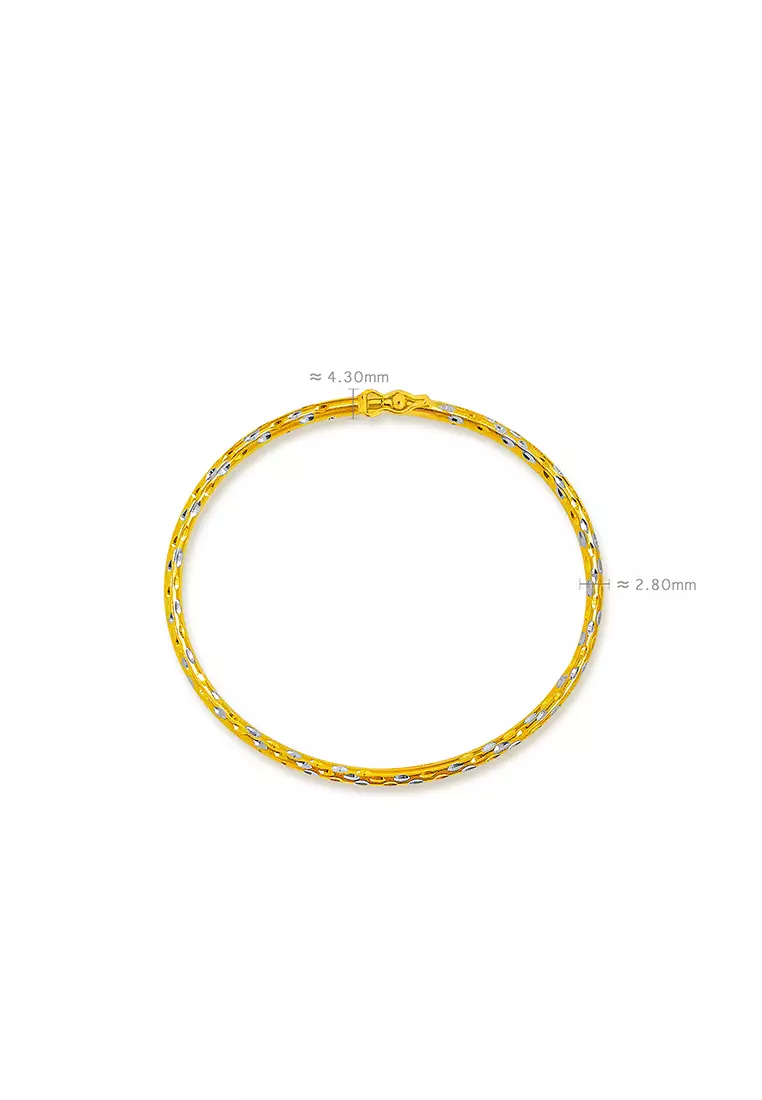 916/22K Gold Bangle G11 (XS-15CM)
