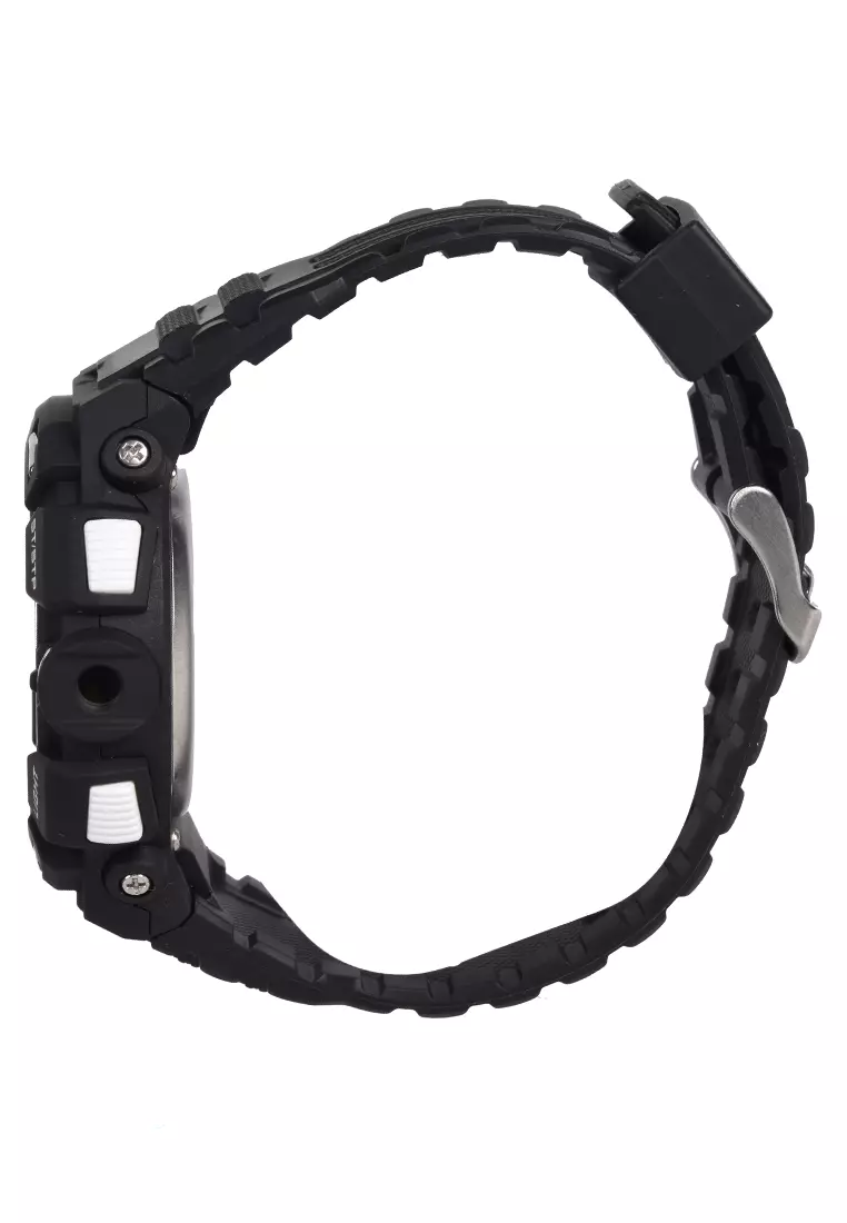 Jam Tangan Pria Q&Q M148J006Y Men Digital Dial Black Rubber Strap [No Box]