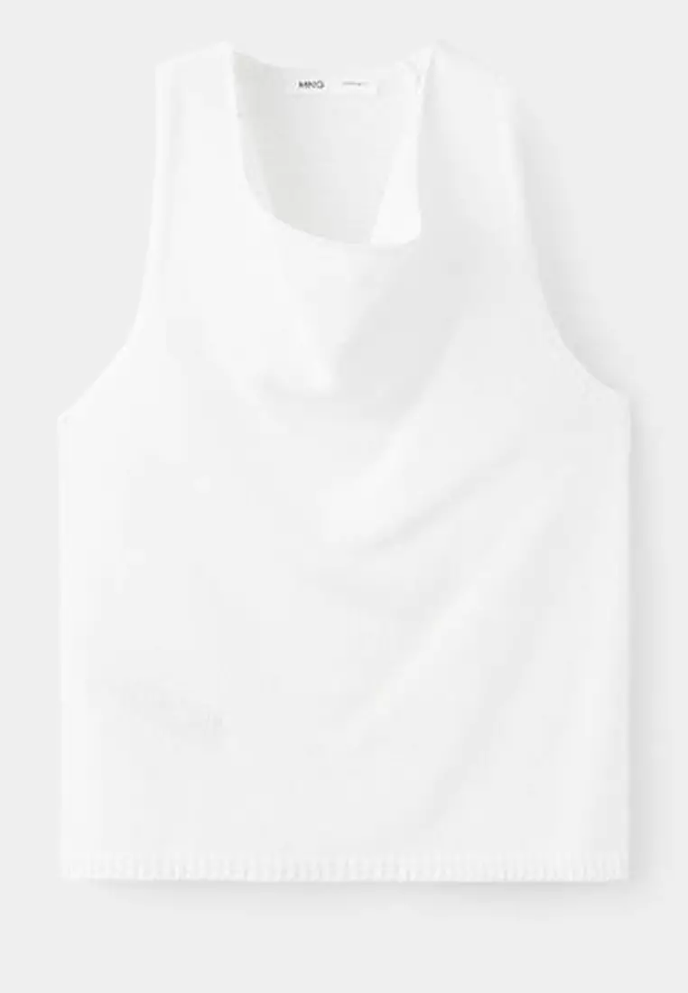 Knitted Top With Draped Neck