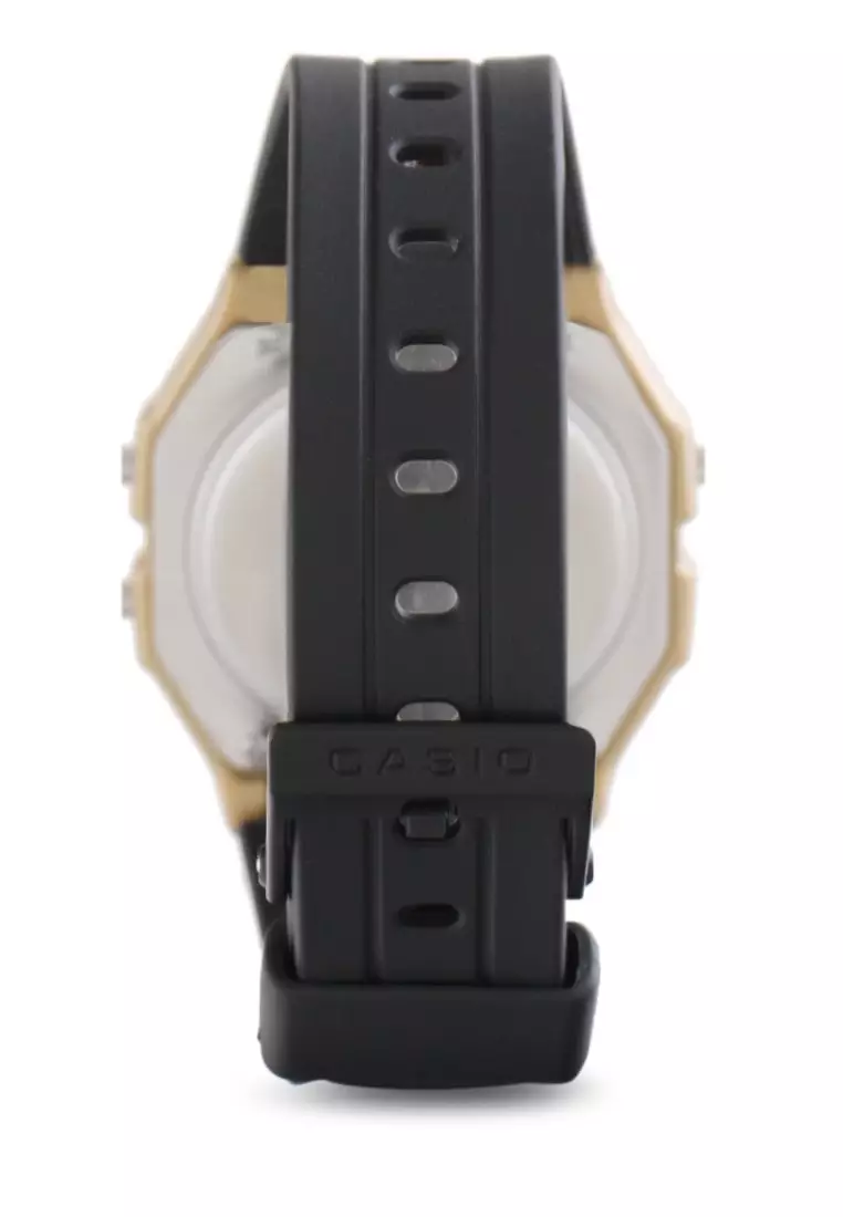 Casio Jam Tangan - Black Gold - Resin - F-91WM-9ADF
