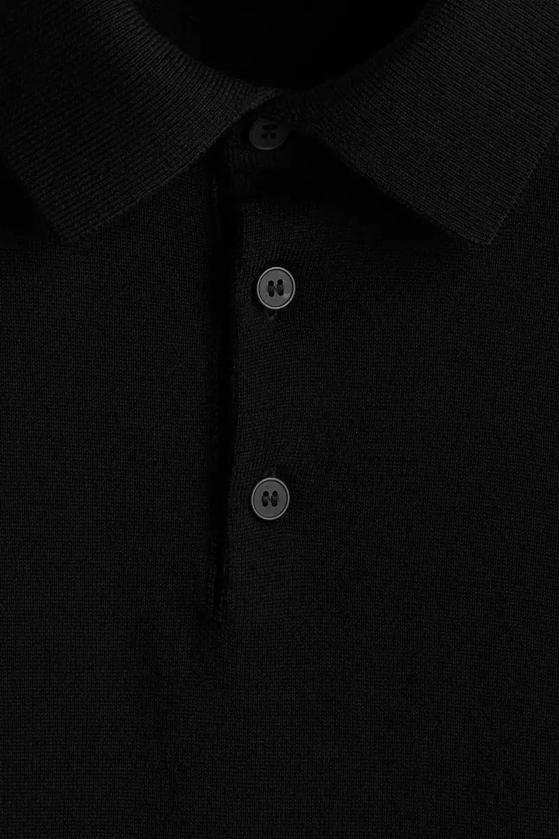 Regular Fit Merino wool polo shirt