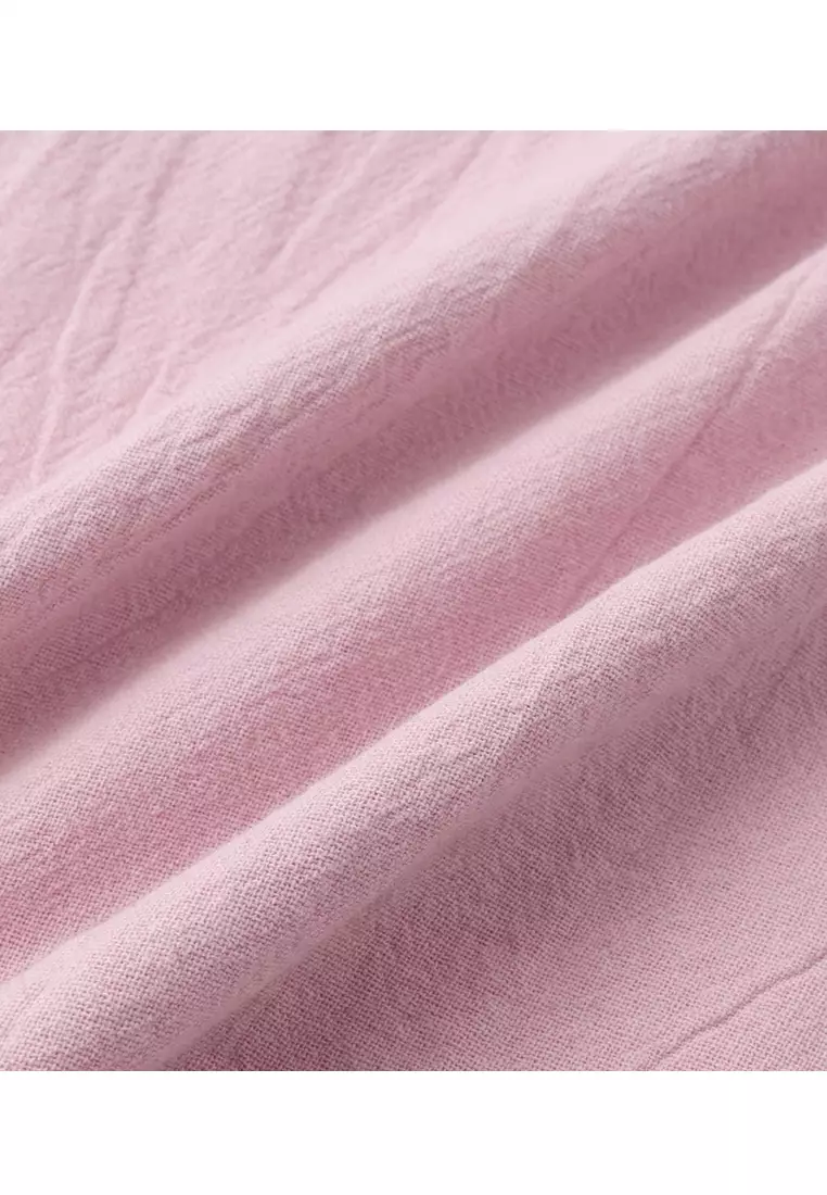 Loose Square-neck Linen Shirt YL-SKD01