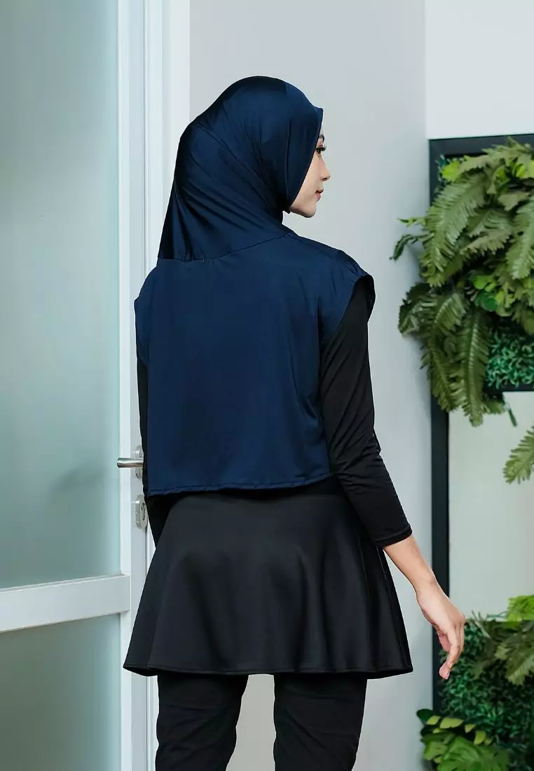 Alesha Hijab Outer Navy - Hijab Olahraga
