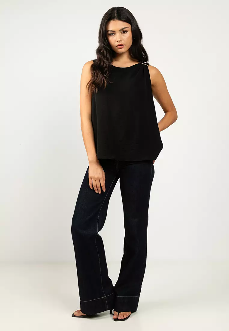 Sleeveless Woven Top