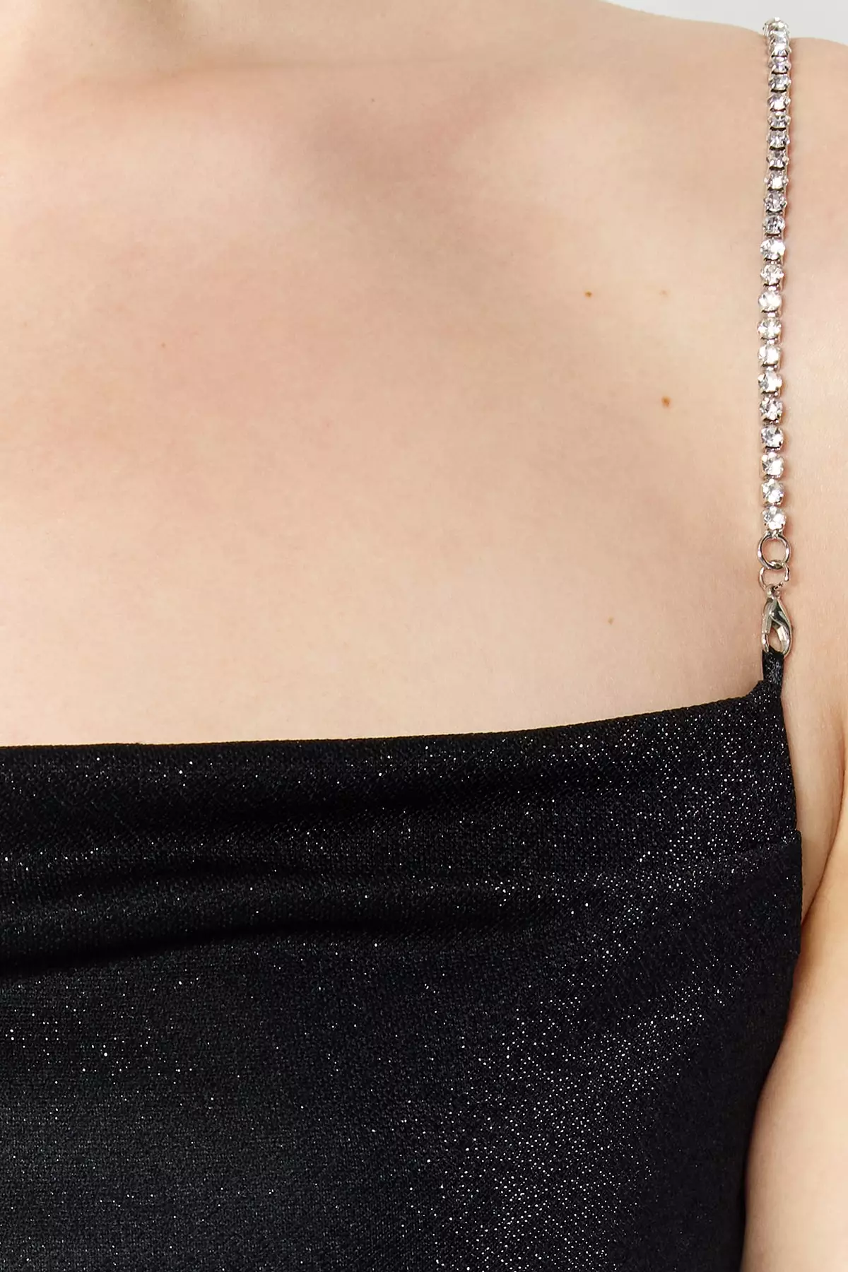 Strap Detailed Evening Dress