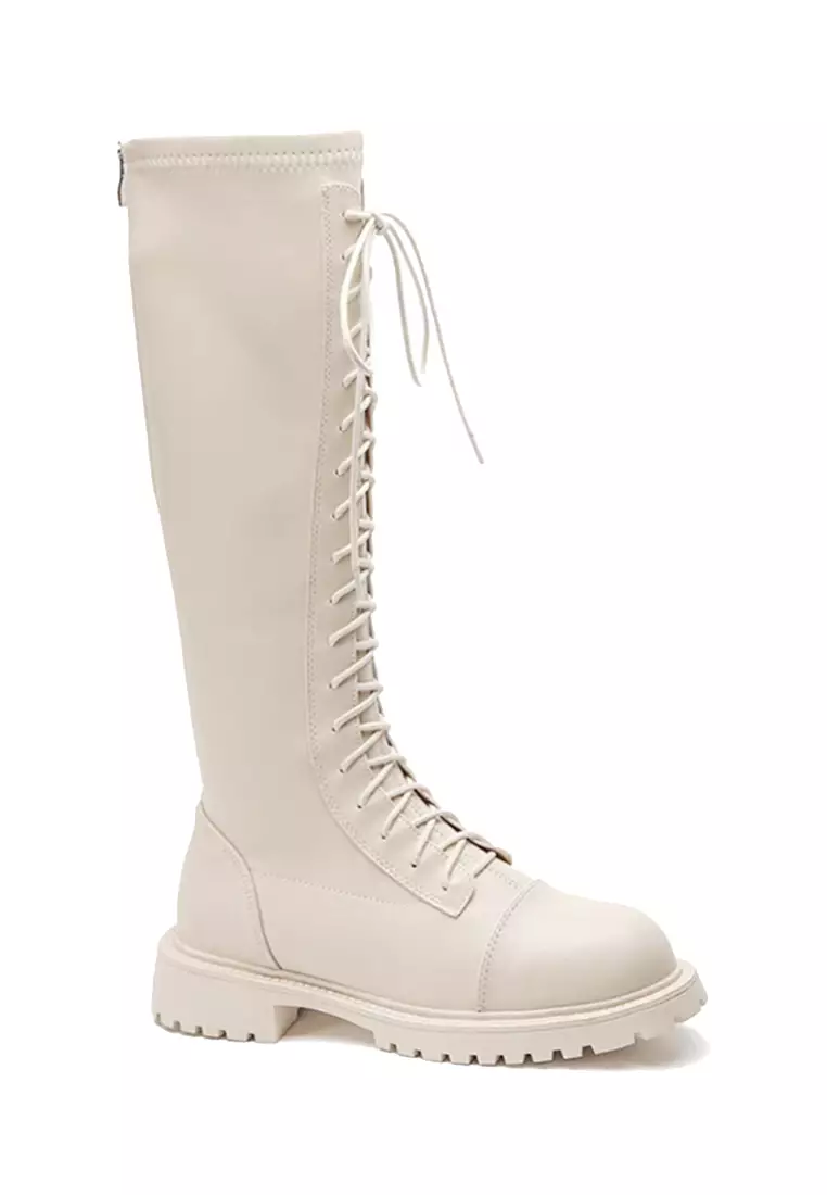 Discount on Twenty Eight Shoes  shoes - SKU: VANSA Fashion Lace-Up Platform Knight Boots VSW-B6798-2