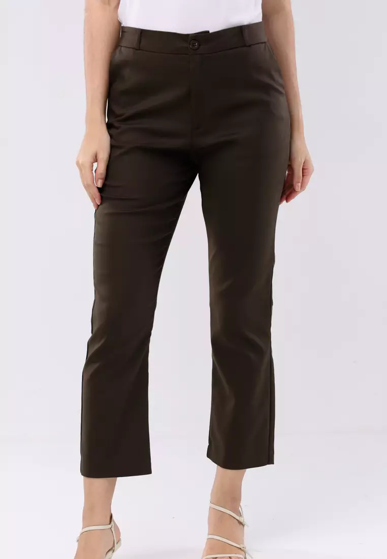 Colored Highwaist Straight Cut