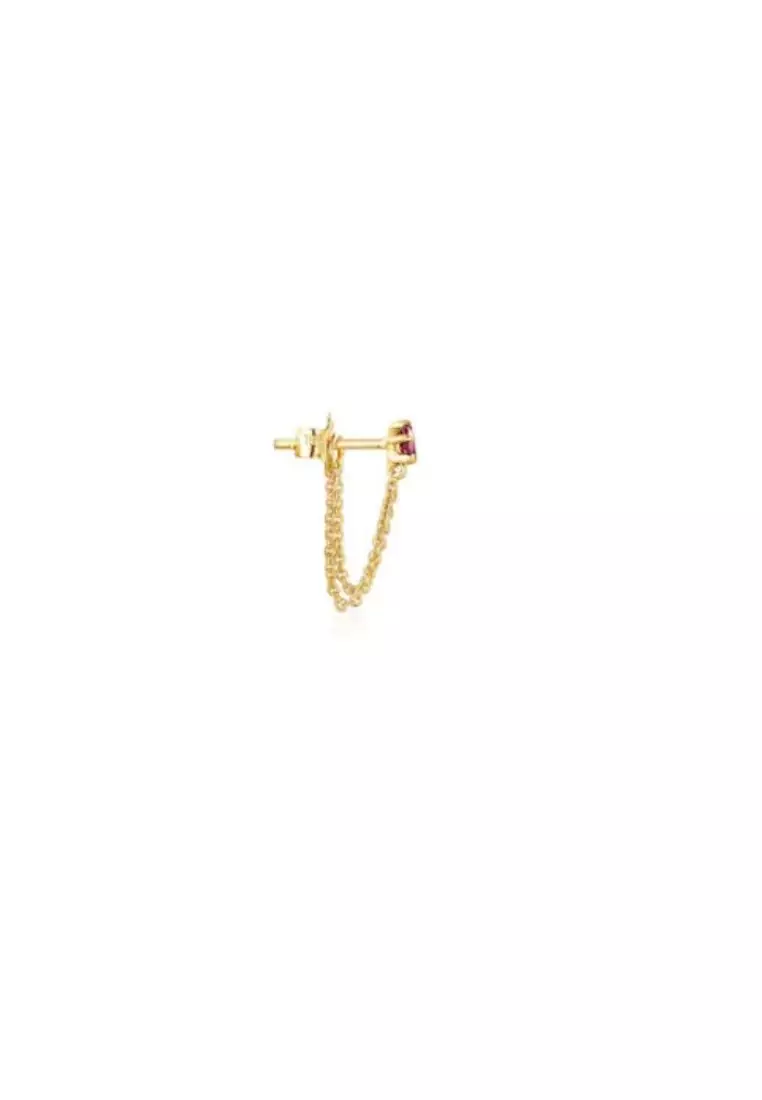 Tous TOUS Cool Joy Double Chain Rhodolite Gold Earring 2024 | Buy Tous  Online | ZALORA Hong Kong