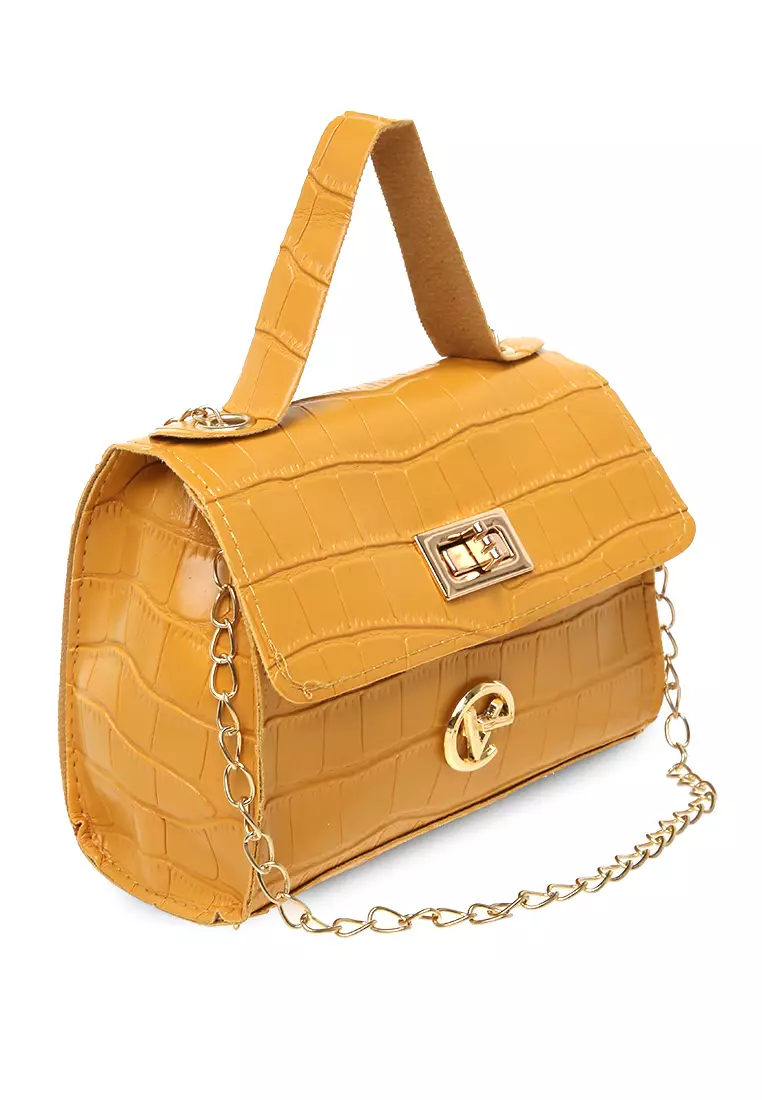Jervis Tas Slempang Wanita Two Ropes Design Elegant Women - Kuning