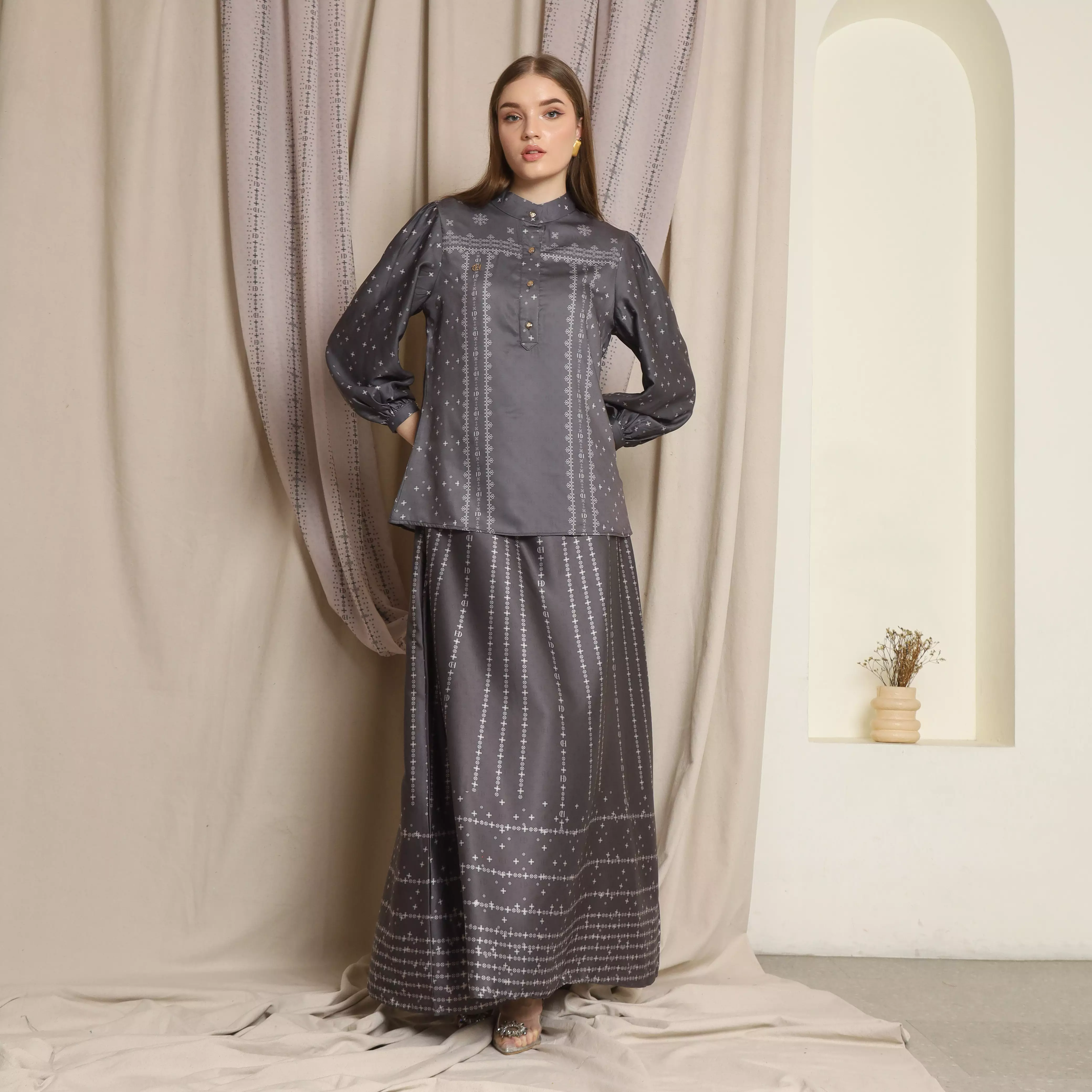 Chanté - Karima Girl Dress in Charcoal