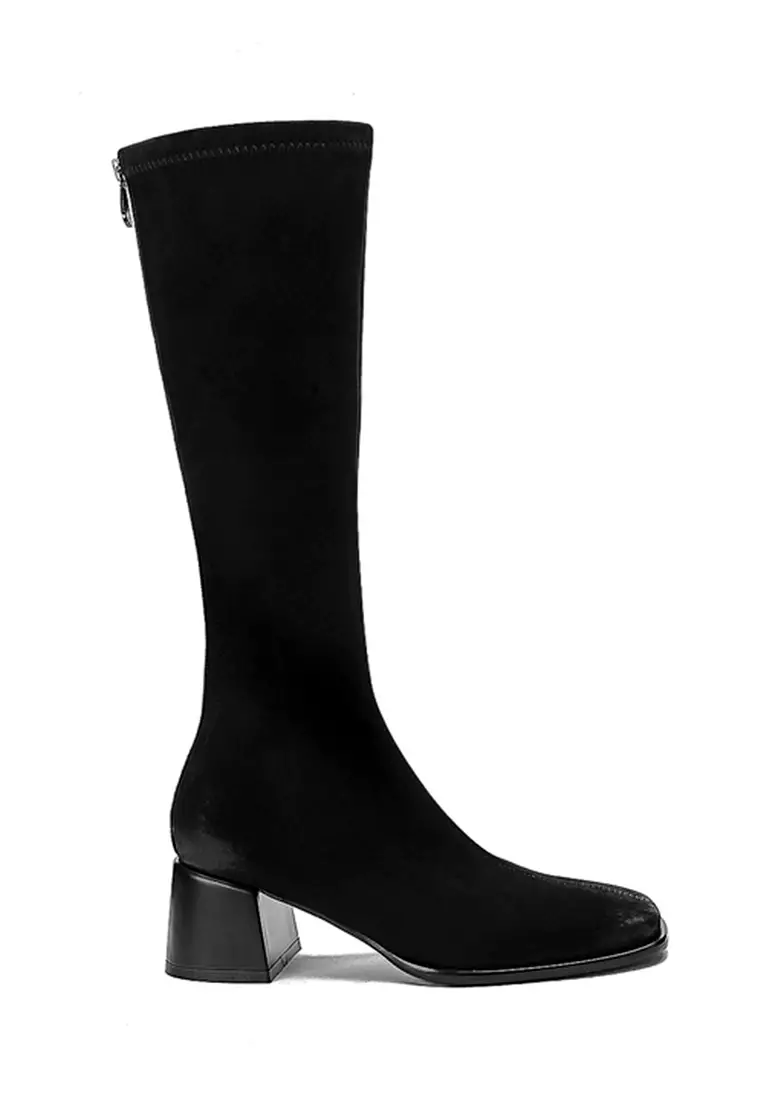 Discount on Twenty Eight Shoes  shoes - SKU: Polished Suede Skinny Long Boots Te1655-2